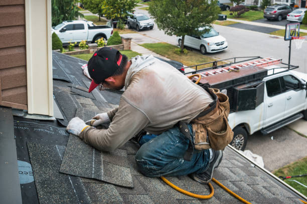 Professional Roofing technician working in Little Falls, NY
